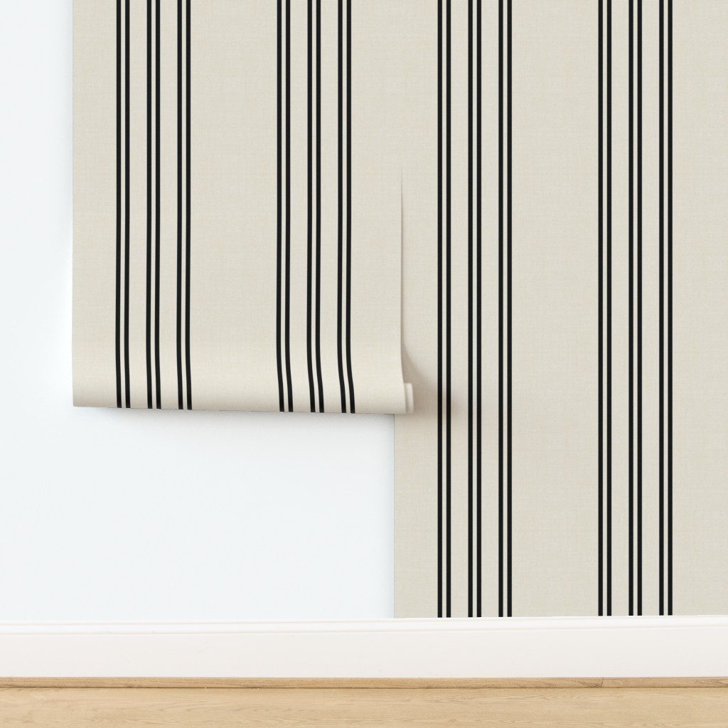 Wallpaper in AEGEAN STRIPE BLACK | Spoonflower