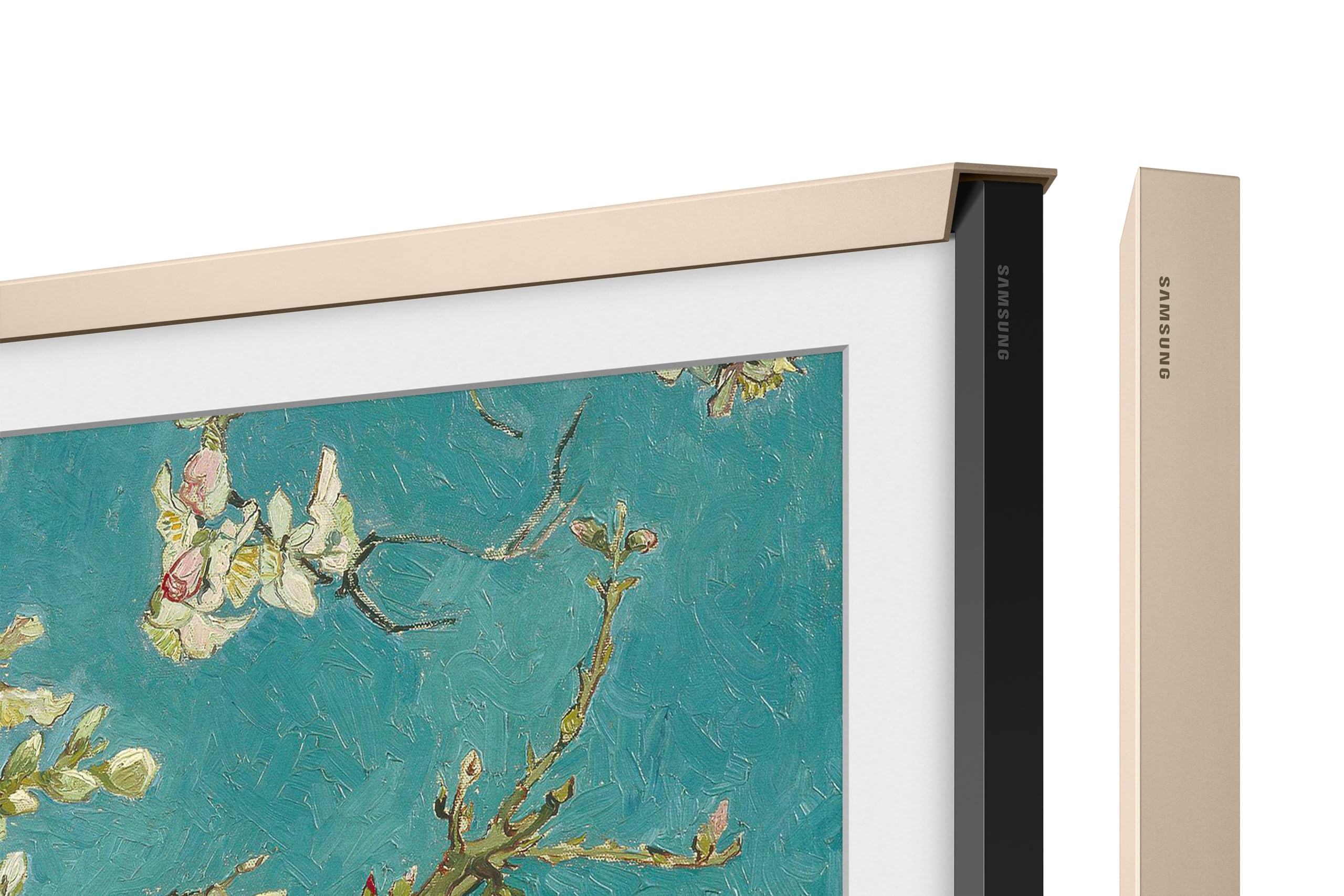 Samsung 75” The Frame TV Customizable Bezel, Magnetic, Quick and Easy Installation, VG-SCFC75SGMZA, 2023, Sand Gold Metal | Amazon (US)