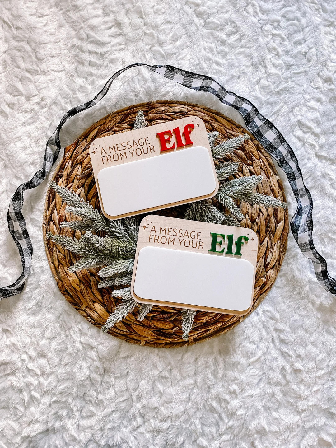 Elf Message Board Dry Erase Sign Naughty or Nice Notice Message From Your Elf Arrival Reusable Pr... | Etsy (US)