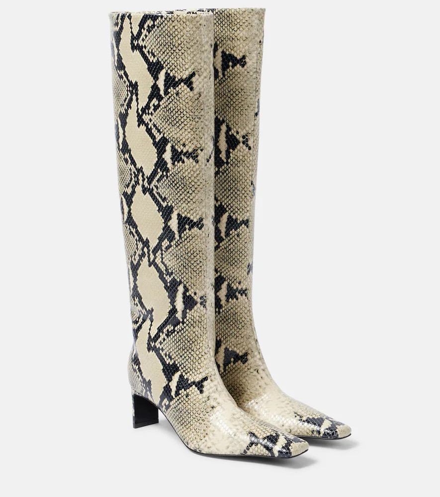 Khaite Ona 55 snake-effect leather knee-high boots | Mytheresa (US/CA)