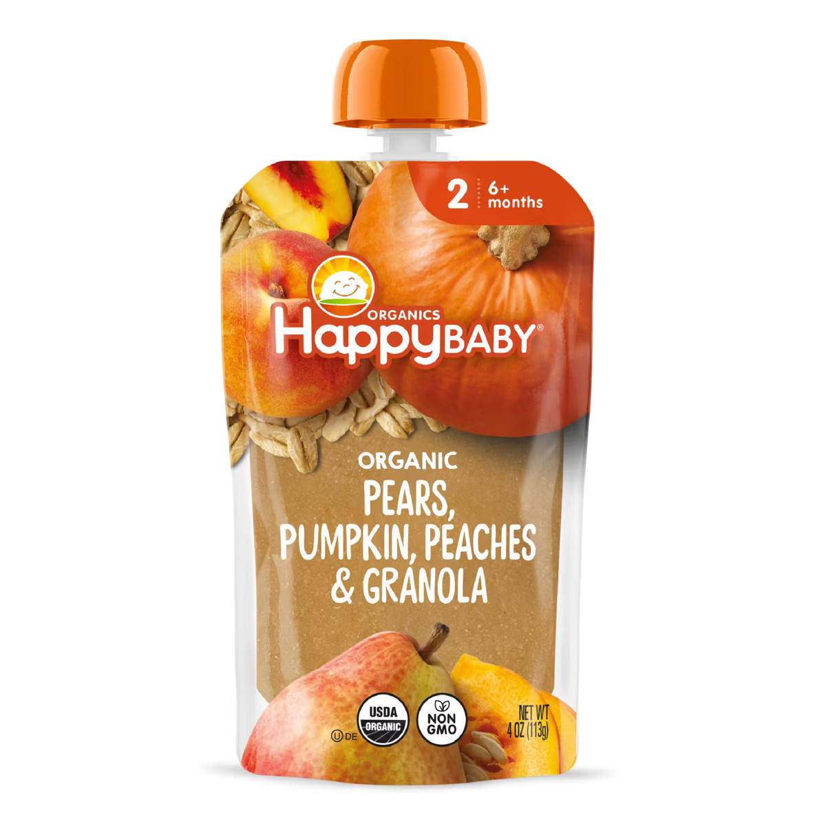 Happy Baby Organics Clearly Crafted Stage 2 Meals Pears, Pumpkin - 4oz | Target