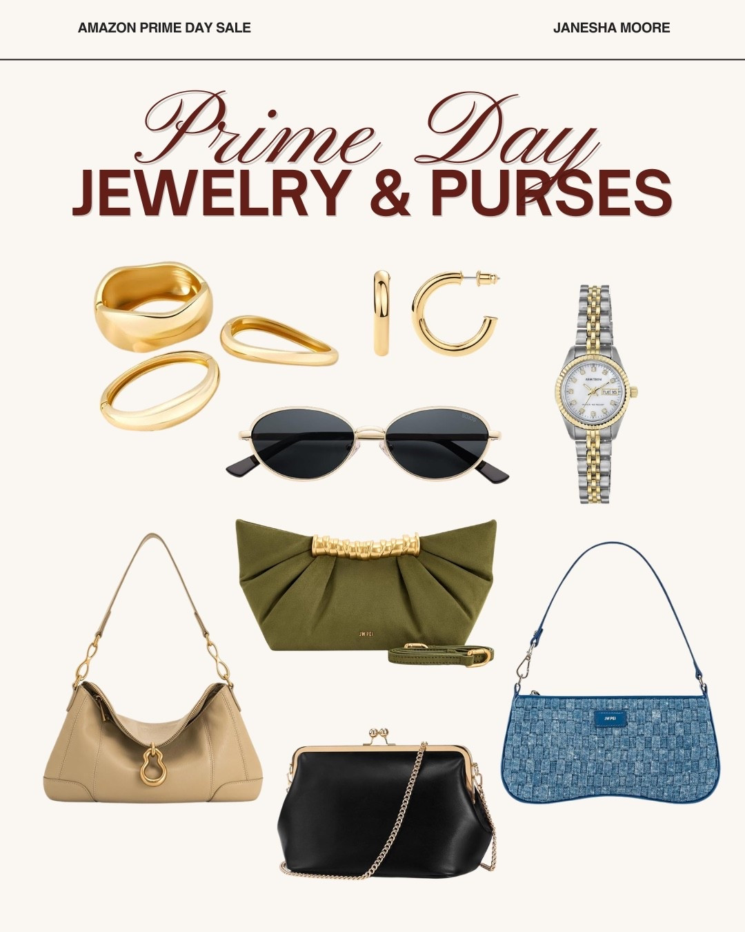 Prime Day has the best deals on jewelry and purses! Some of my favorites are linked below. Happy shopping!