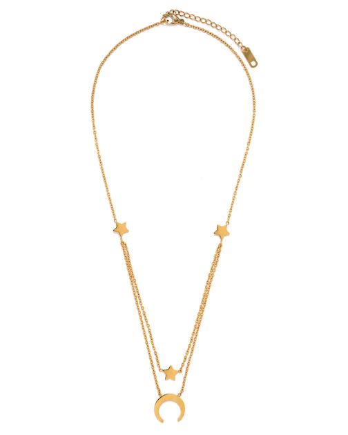 Over The Moon Layered Necklace - Gold | VICI Collection