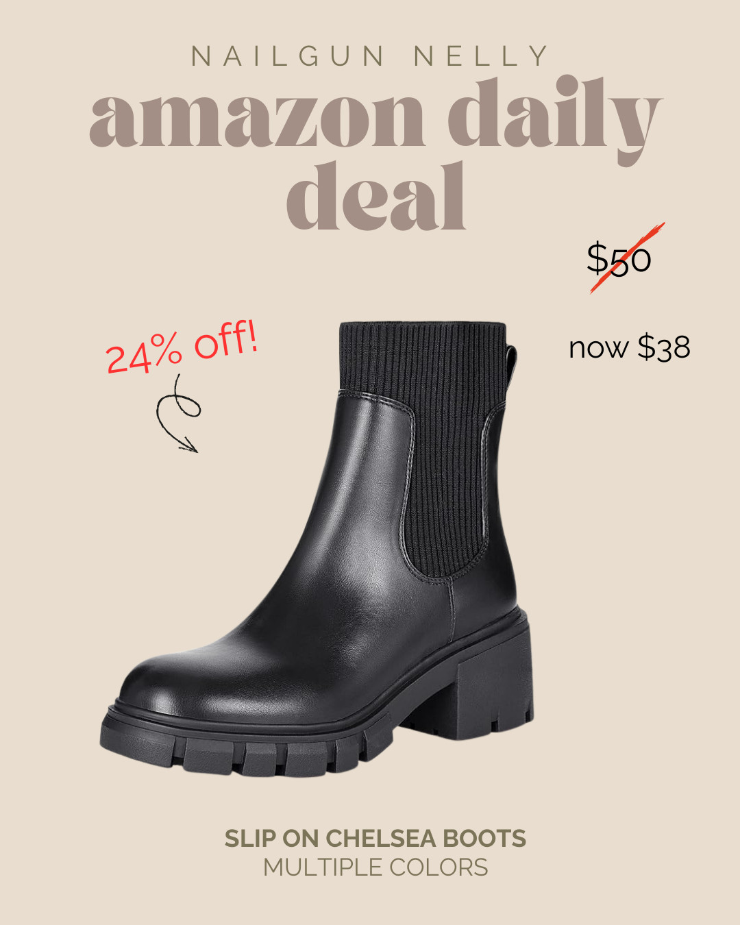 Amazon Deal of the Day! - Slip on Chelsea Boot

#winterboot 

 #LTKSeasonal #LTKSaleAlert #LTKWorkwear