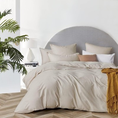 100% Cotton Vintage Washed Bed Quilt Cover Set - Natural - King Size  | eBay Australia | eBay AU