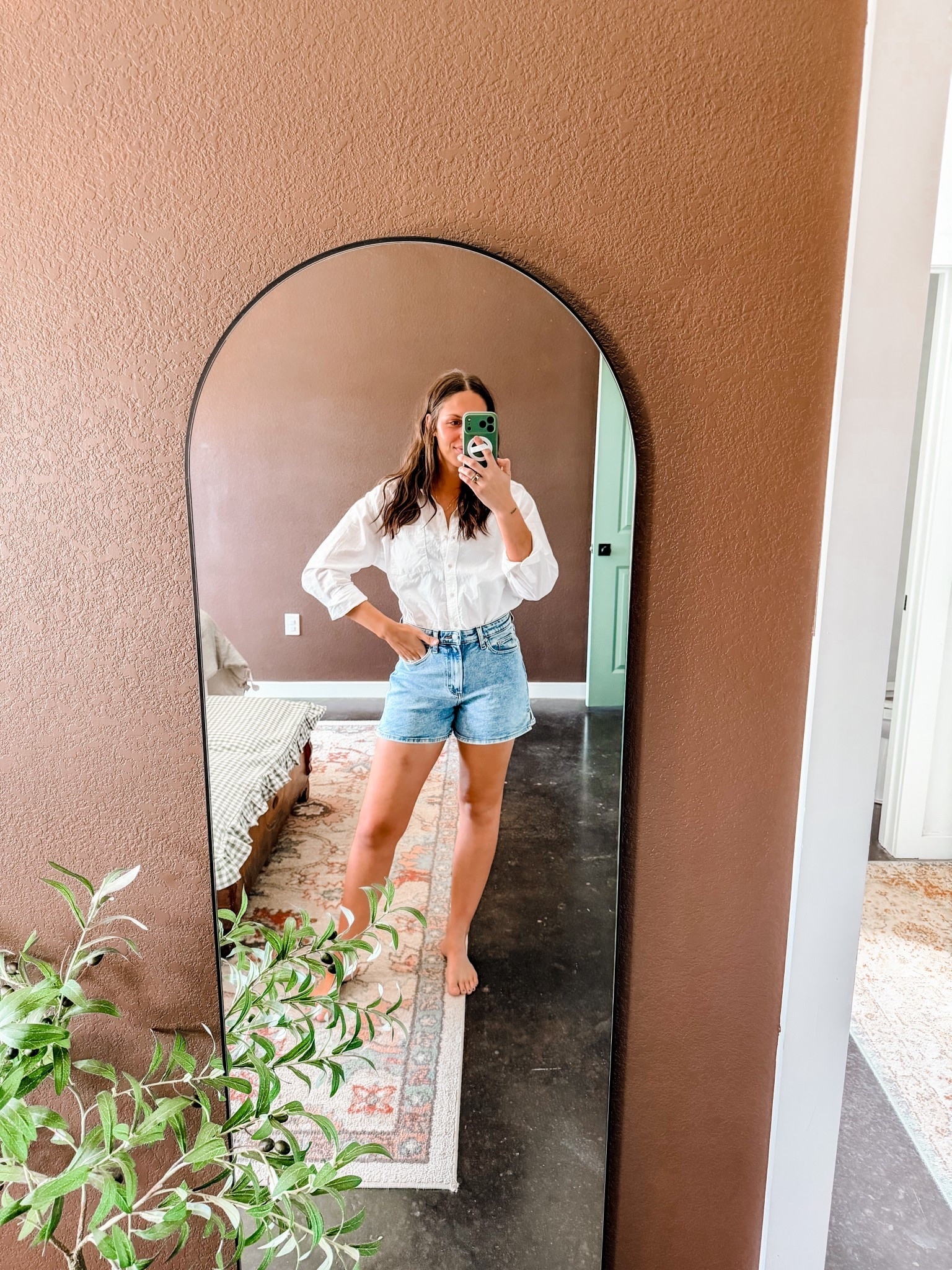 The perfect mom denim shorts for spring & summer. They are very tts & tall girl friendly in length! 

#LTKMidsize #LTKmomlife #LTKTall