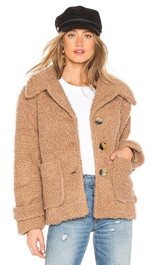 Free People So Soft Cozy Peacoat in Brown | Revolve Clothing (Global)