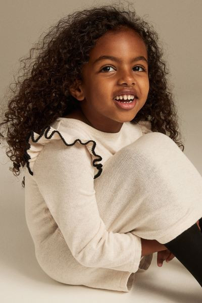 Fine-knit Dress - Light beige - Kids | H&M US | H&M (US + CA)