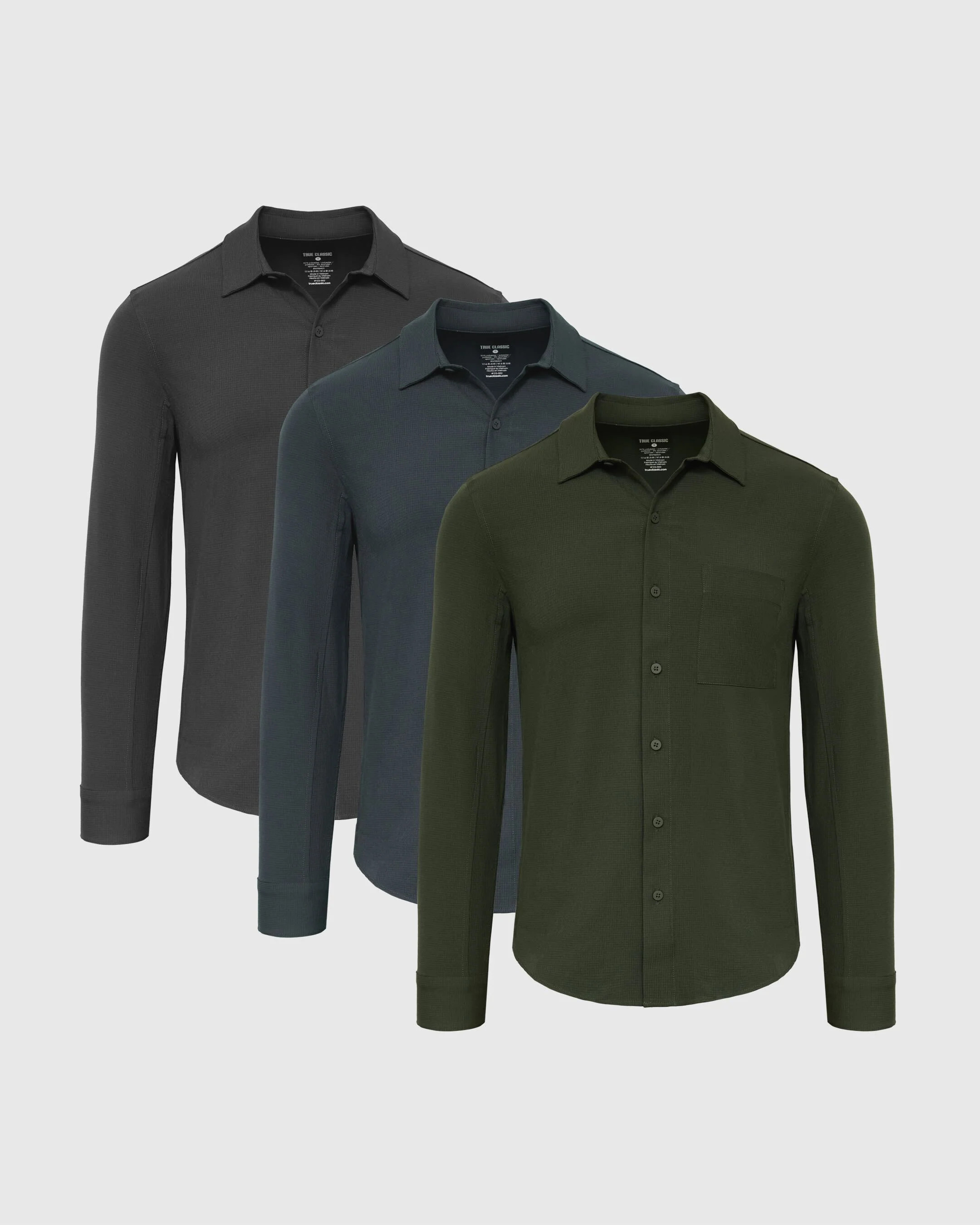 Long Sleeve Ripstop Commuter Shirt 3-Pack | True Classic