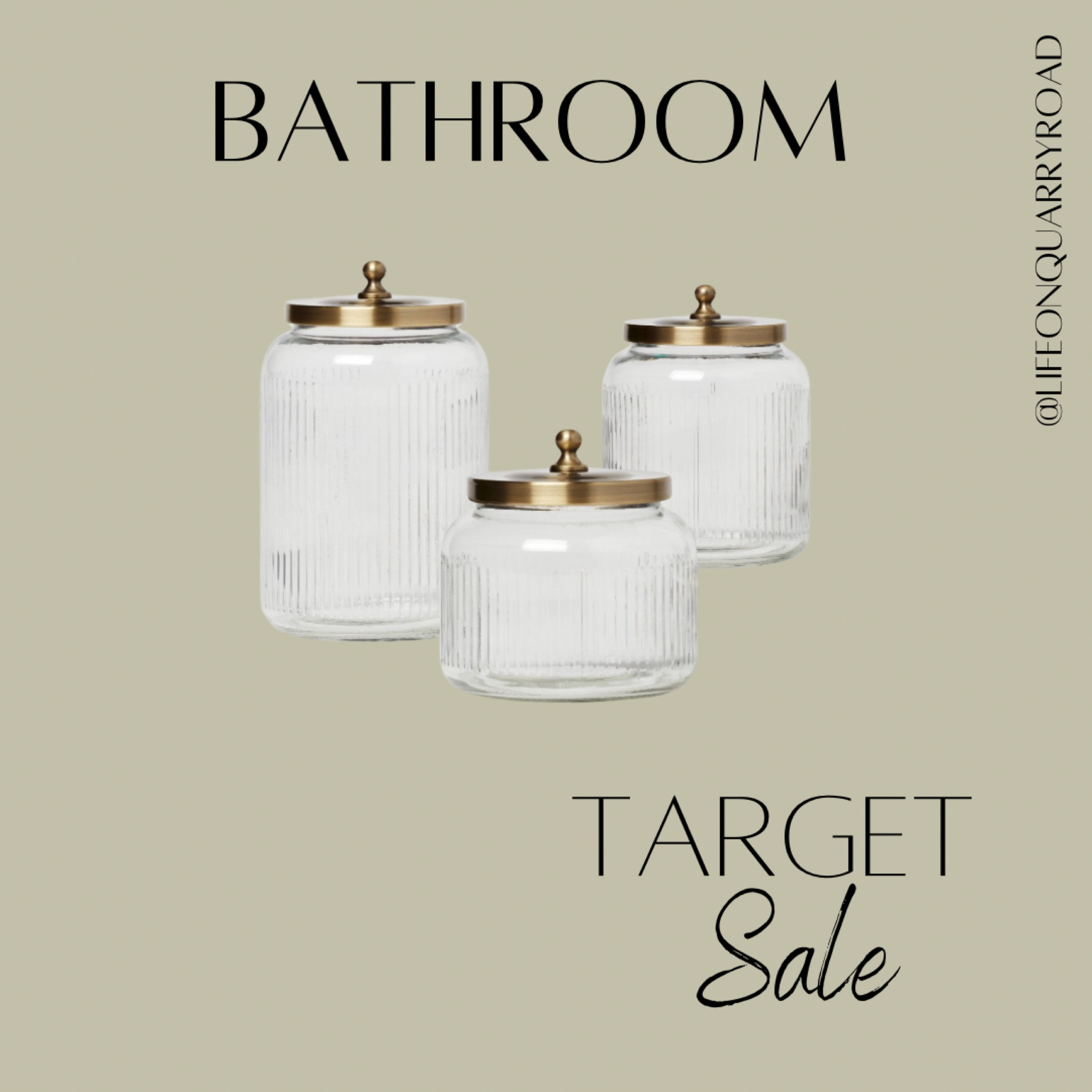 Glass bathroom canisters
Target home 
Target sale 
Bathroom organization 


#LTKfindsunder50 #LTKhome #LTKsalealert