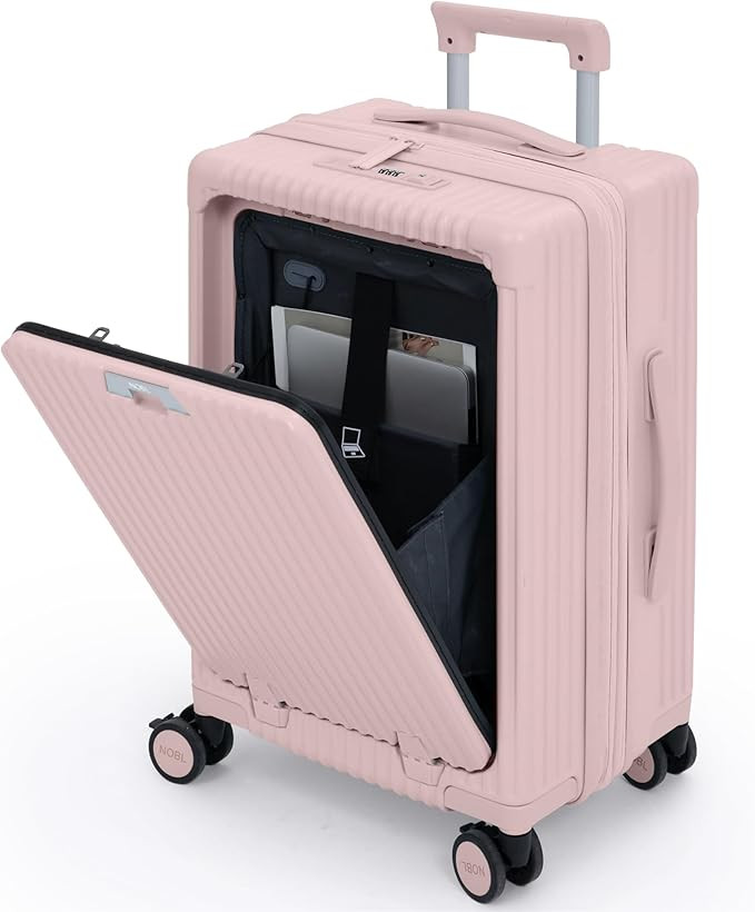 Nobl Travel Carry On Expandable Luggage, Noble Aluminum Frame PC Hard Shell Suitcase, 22.5”x14.... | Amazon (US)