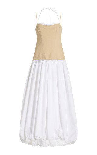 Pfeiffer Linen-Cotton Bustier Midi Dress | Moda Operandi (Global)