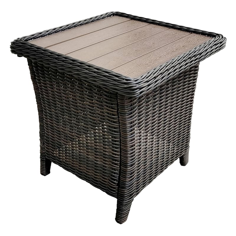 Glendale Hand-Woven Rattan Outdoor End Table | At Home