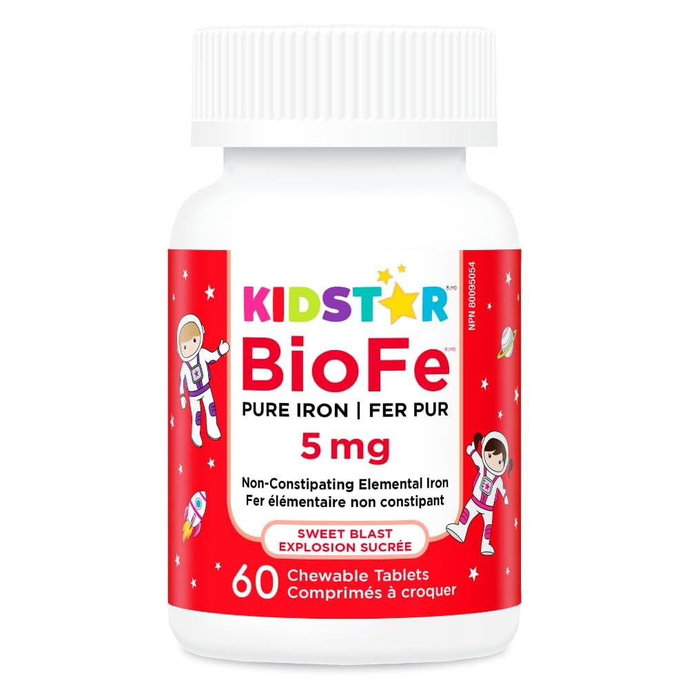 Kidstar Nutrients - BioFe Pure Iron 5mg, 60 Chewable Tablets 30-Day Supply - Helps to Prevent Iro... | Amazon (CA)