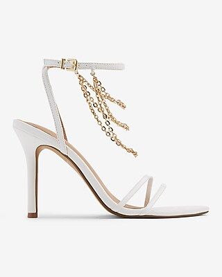 Chain Strap Pointed Toe Heeled Sandals | Express