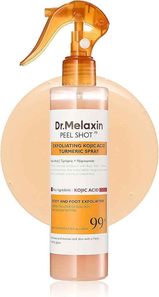 Dr.Melaxin Body Peel Shot Spray Face Peeling Kojic Acid Turmeric Spray 200ml | Amazon (US)