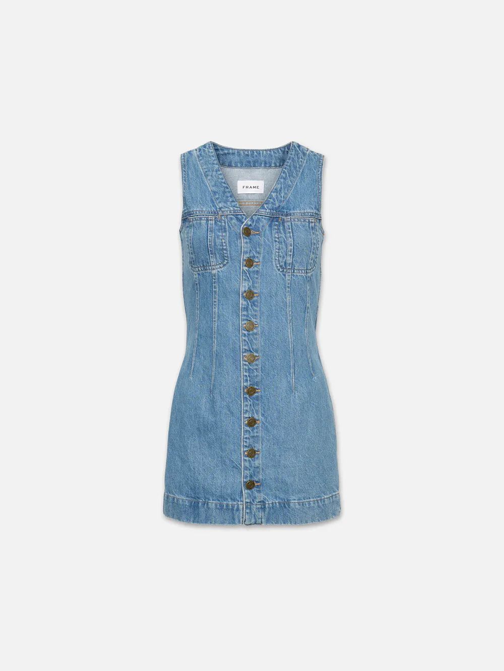 Sleeveless Trucker Pocket Dress  in  Delaware | Frame Denim