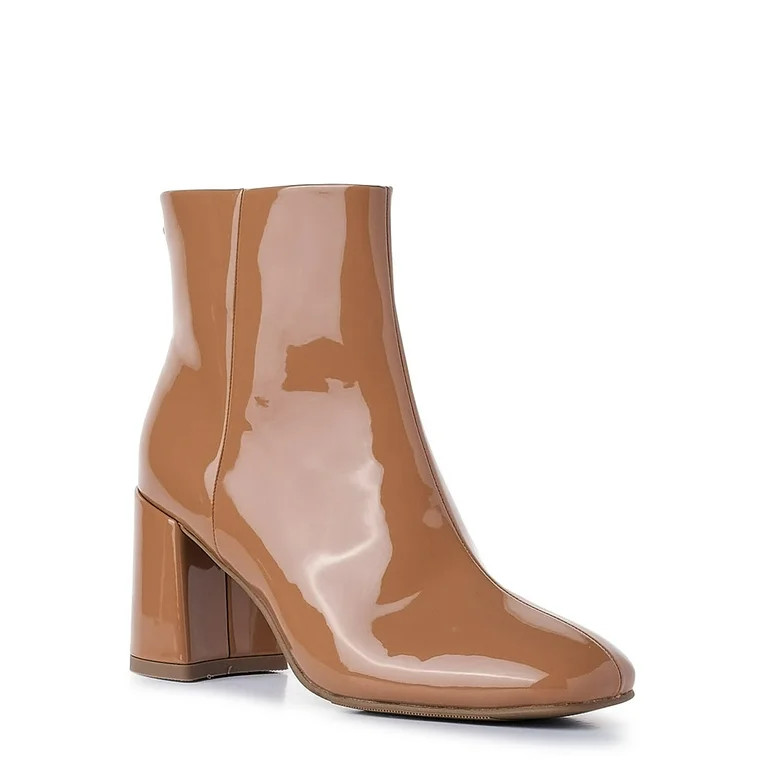 Madden NYC Women's Patent Inside Zip Booties - Walmart.com | Walmart (US)
