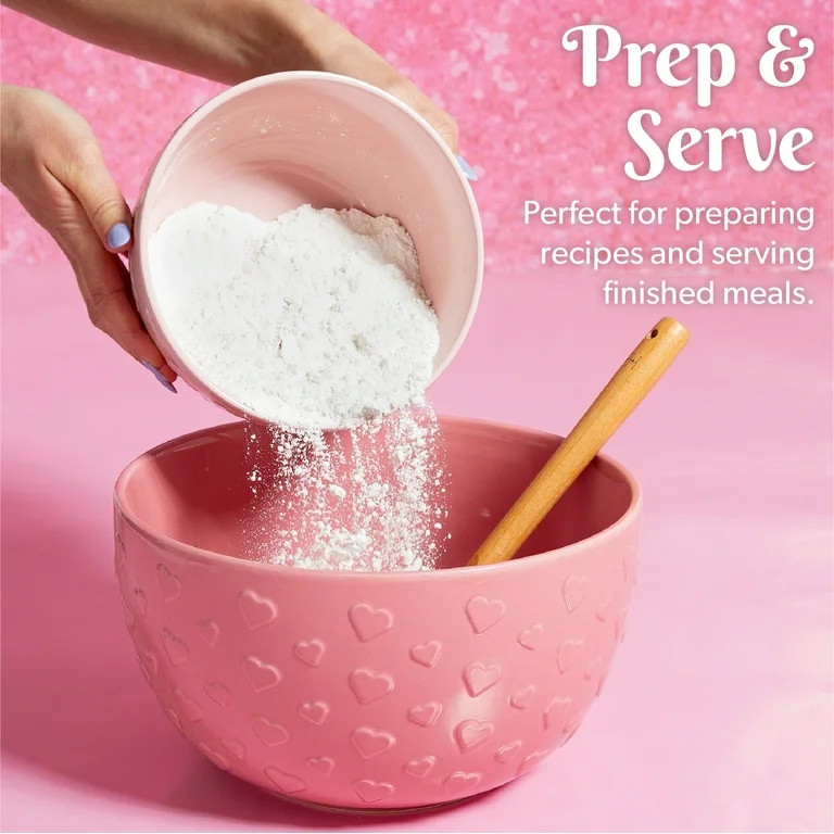 Paris Hilton 3 Piece Ceramic Bowl Set, Durable Stoneware, 1.5qt., 3qt., 5qt. Sizes | Walmart (US)