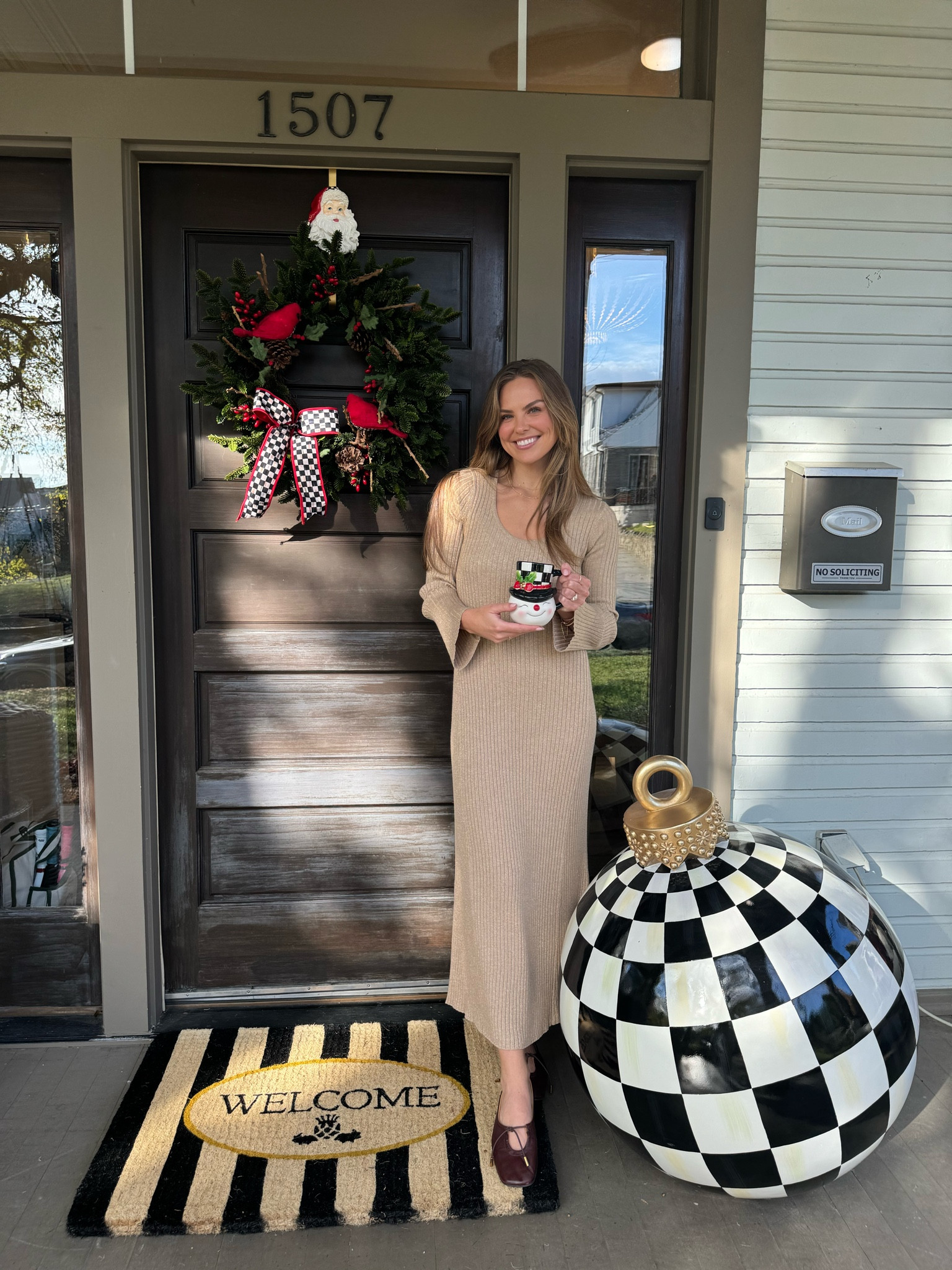First time decorating my new porch for the holidays and obviously I used all @mackenziechilds pieces! They truly have the cutest holiday decor 🎄 #MCpartner 

#LTKHoliday #LTKHome #LTKSeasonal