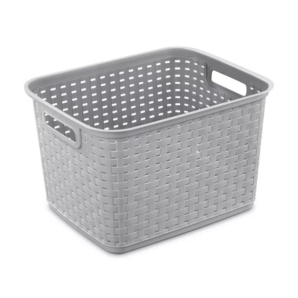 Sterilite Tall Weave Storage Basket-15"X12.25"9.375" Cement - Walmart.com | Walmart (US)