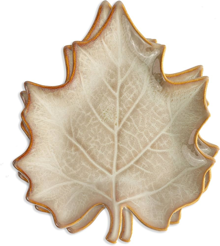 2 PCS Spoon Rest Ceramic Leaf Shaped for Stove Top & Kitchen Countertop - Cute Large Porcelain Sp... | Amazon (US)