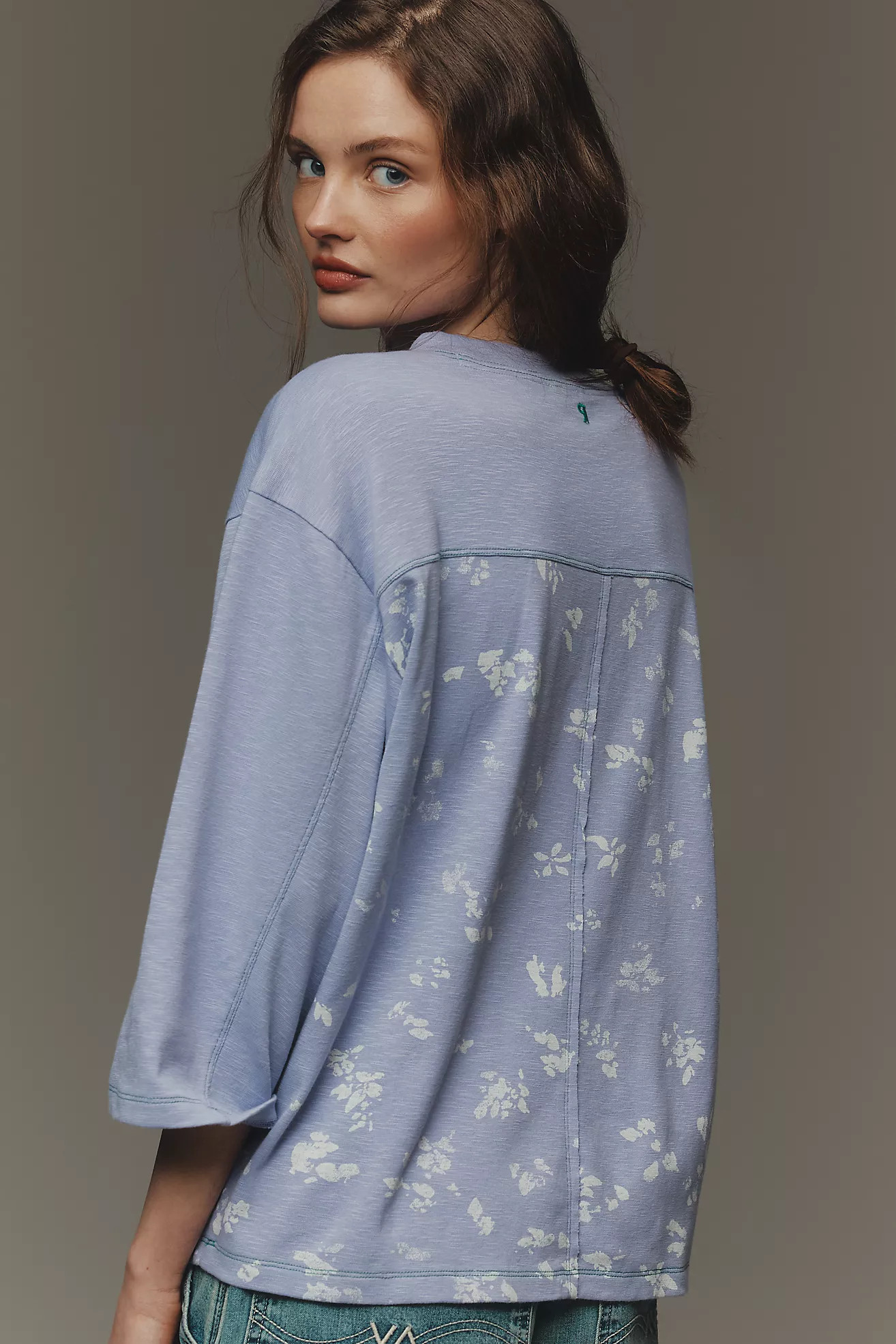 Pilcro 3/4 Sleeve Varsity Tee | Anthropologie (US)