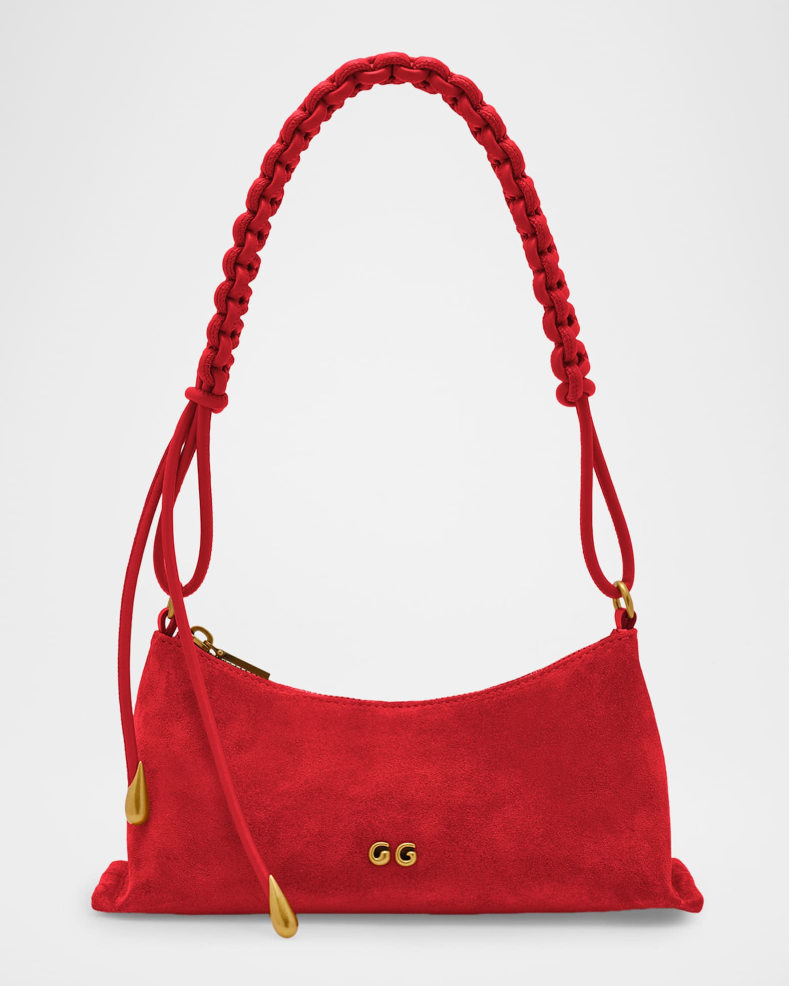 Osa Braided-Strap Suede Shoulder Bag | Neiman Marcus