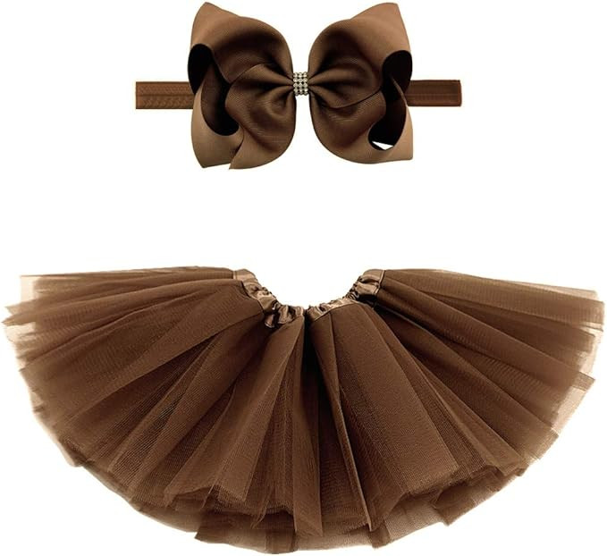 BGFKS 5 Layered Toddlers Tulle Tutu Skirt for Girls with Headband for Baby Girl 0 to 36 Months | Amazon (US)