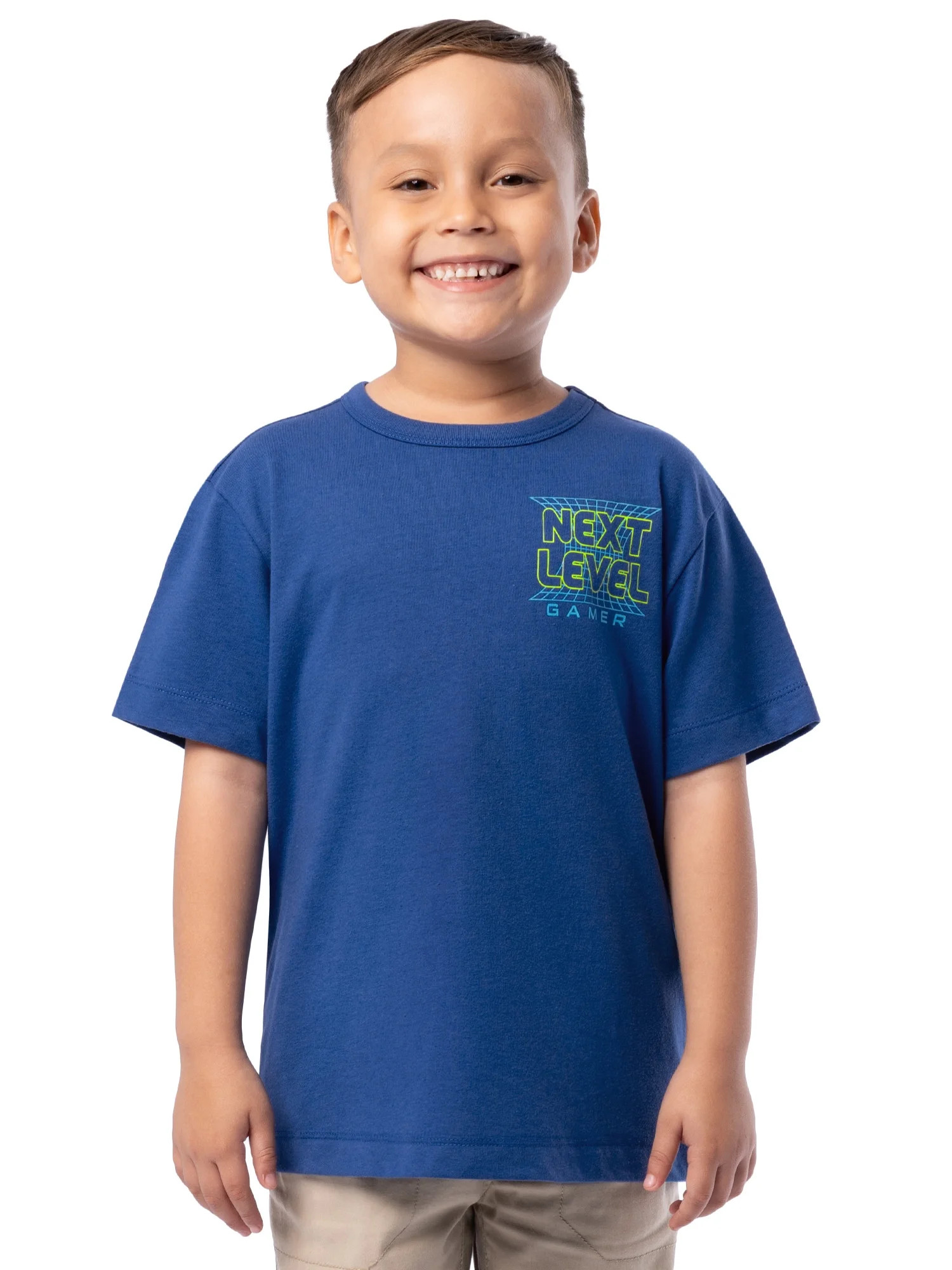 Wonder Nation Boys Short Sleeve Elevated Graphic T-Shirt, Sizes 4-18 & Husky | Walmart (US)