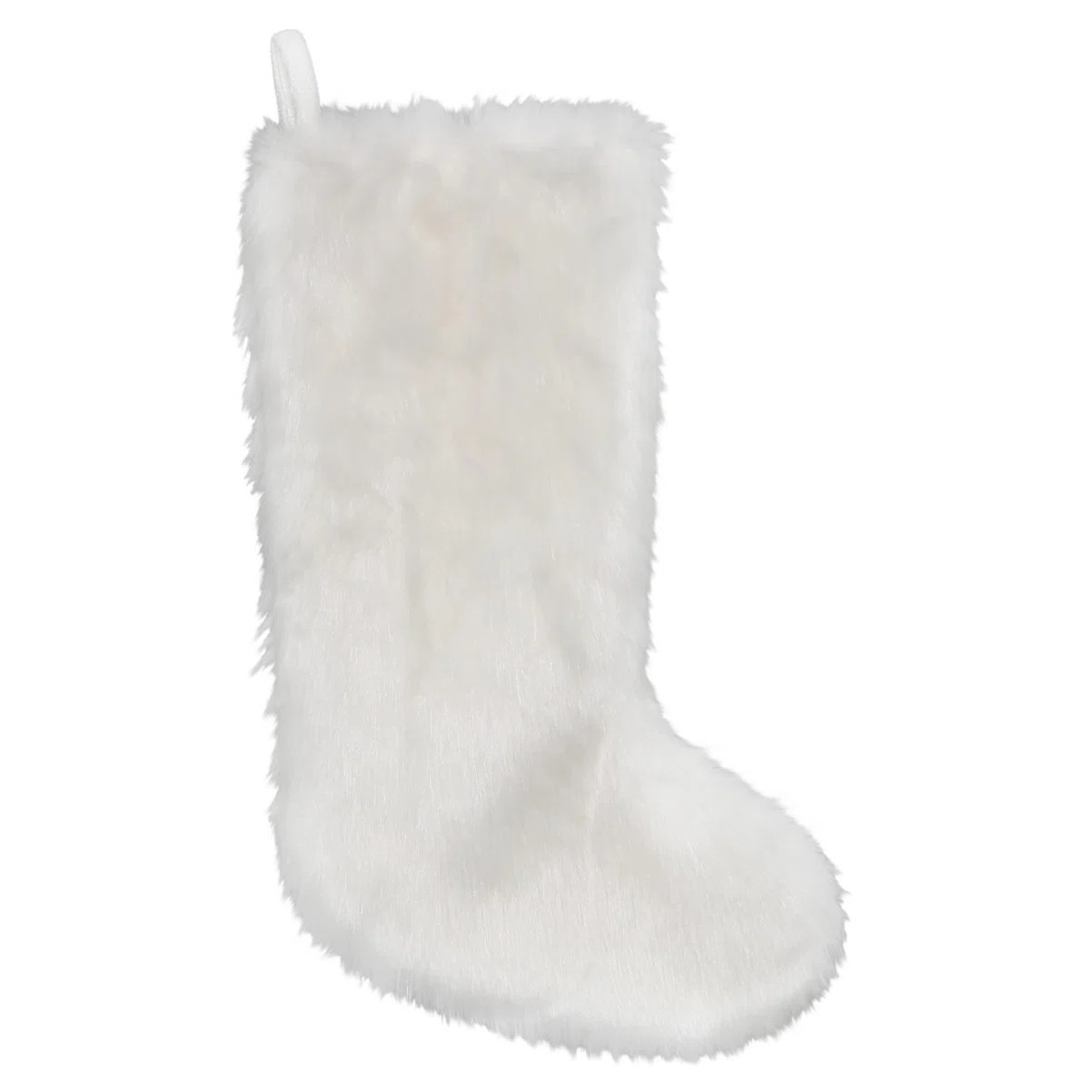 19" White Slimline Contemporary Christmas Stocking with Cuff | Wayfair North America
