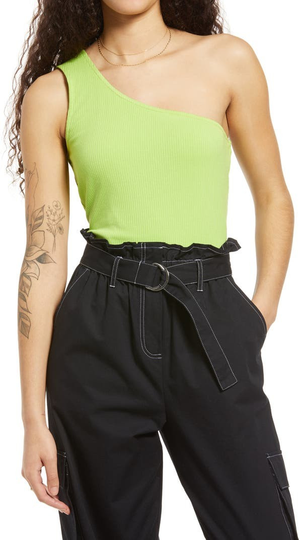 BP. One-Shoulder Rib Tank Top | Nordstrom | Nordstrom