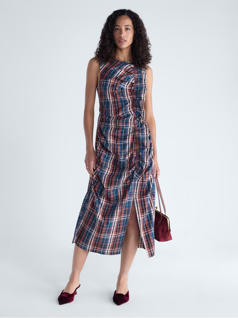 Free Assembly Women\u2019s and Women's Plus Sleeveless Ruffle Front Midi Dress, Sizes XS-4X | Walmart (US)