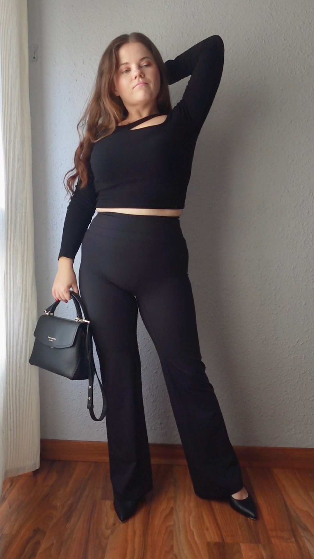Styling my flare leggings aa a 4'11 Petite woman in elegant outfit with sustainable pumps.

#LTKootd #LTKgrwm #LTKPetite