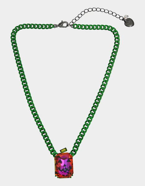 RICH WITCH PUMPKIN NECKLACE GREEN | Betsey Johnson