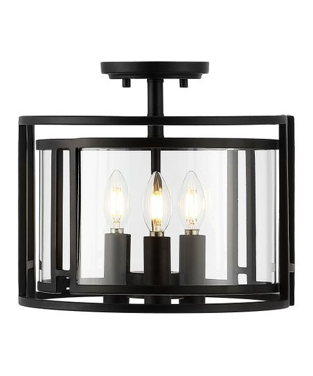 Black & Clear Yarlin Flush Mount Ceiling Light | Zulily
