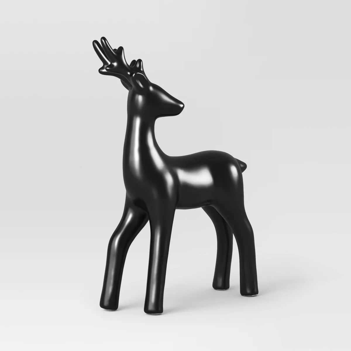 Ceramic Walking Deer Christmas Animal Figurine - Wondershop™ Black | Target