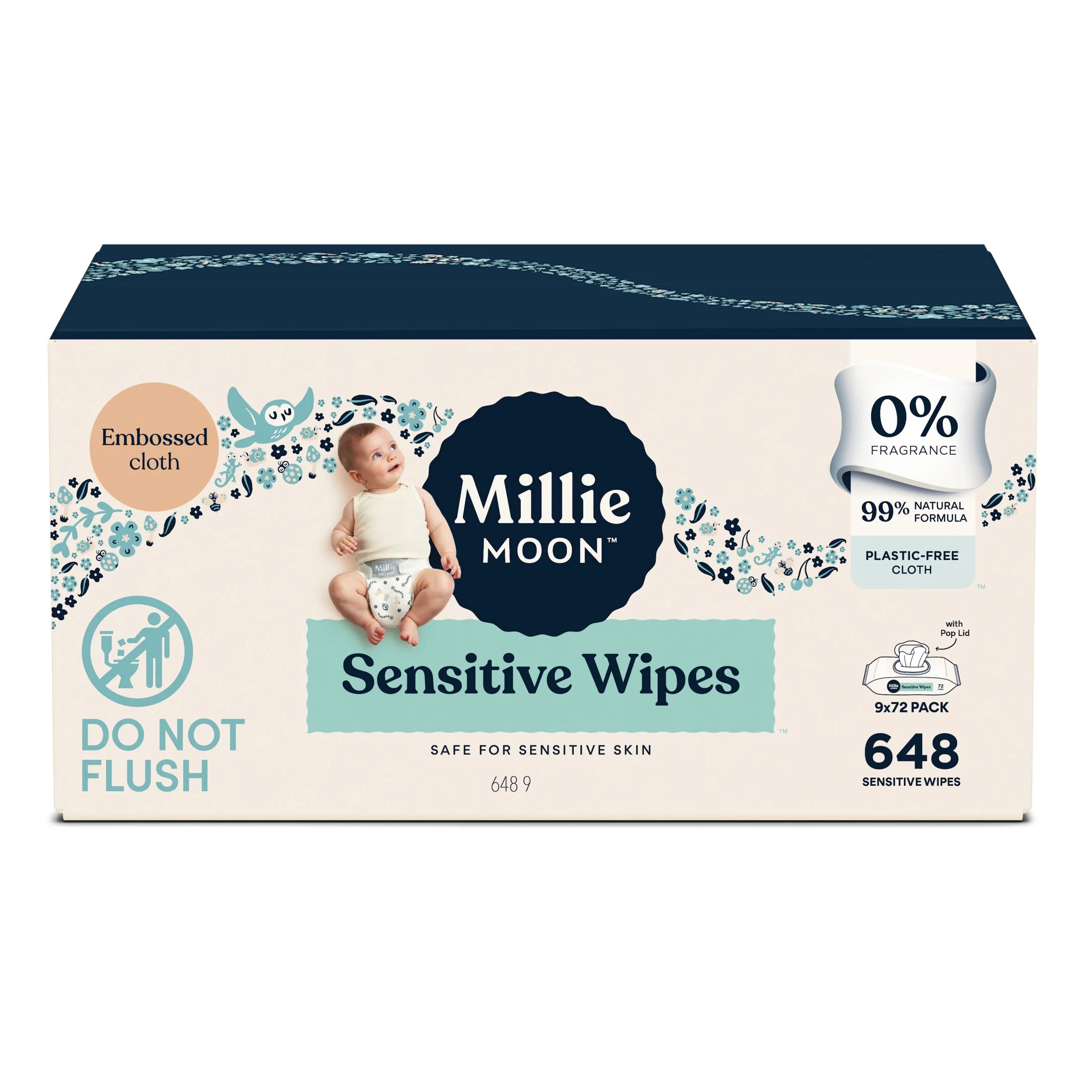 Millie Moon Sensitive Wipes, 648 Count | Walmart (US)