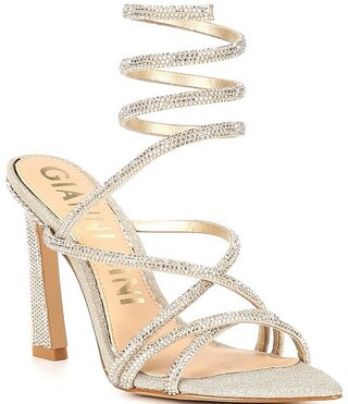Odellia Rhinestone Embellished Ankle Wrap Strappy Dress Sandals | Dillard's
