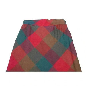 Vintage Bill Atkinson Glen of Michigan Size 8 Multicolor 100% Wool Plaid Skirt | Poshmark