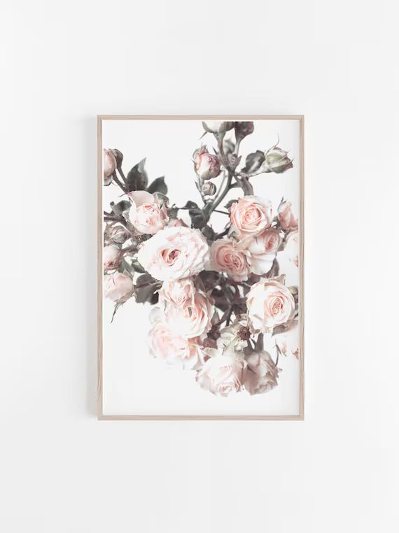 Floral Print,Flower Print,Floral Wall Art,Floral Decor,Roses Print,Modern Wall Decor,Wall Art Print, | Etsy (US)