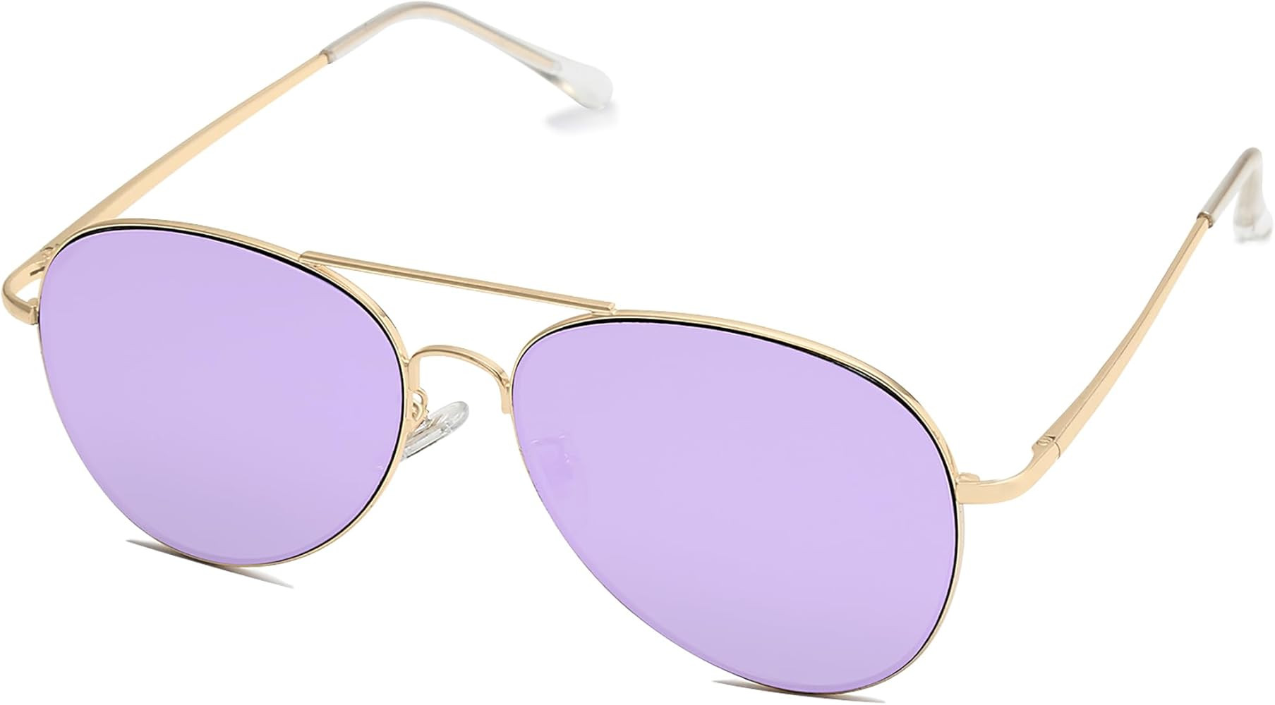SOJOS Classic Aviator Sunglasses for Women Men Metal Frame Spring Hinges SJ1030, Purple at Amazon... | Amazon (US)