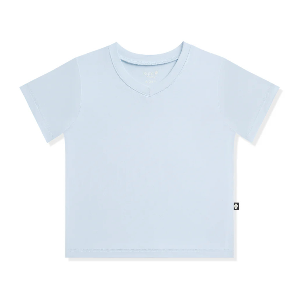 Toddler V-Neck Tee in Breeze | Kyte Baby