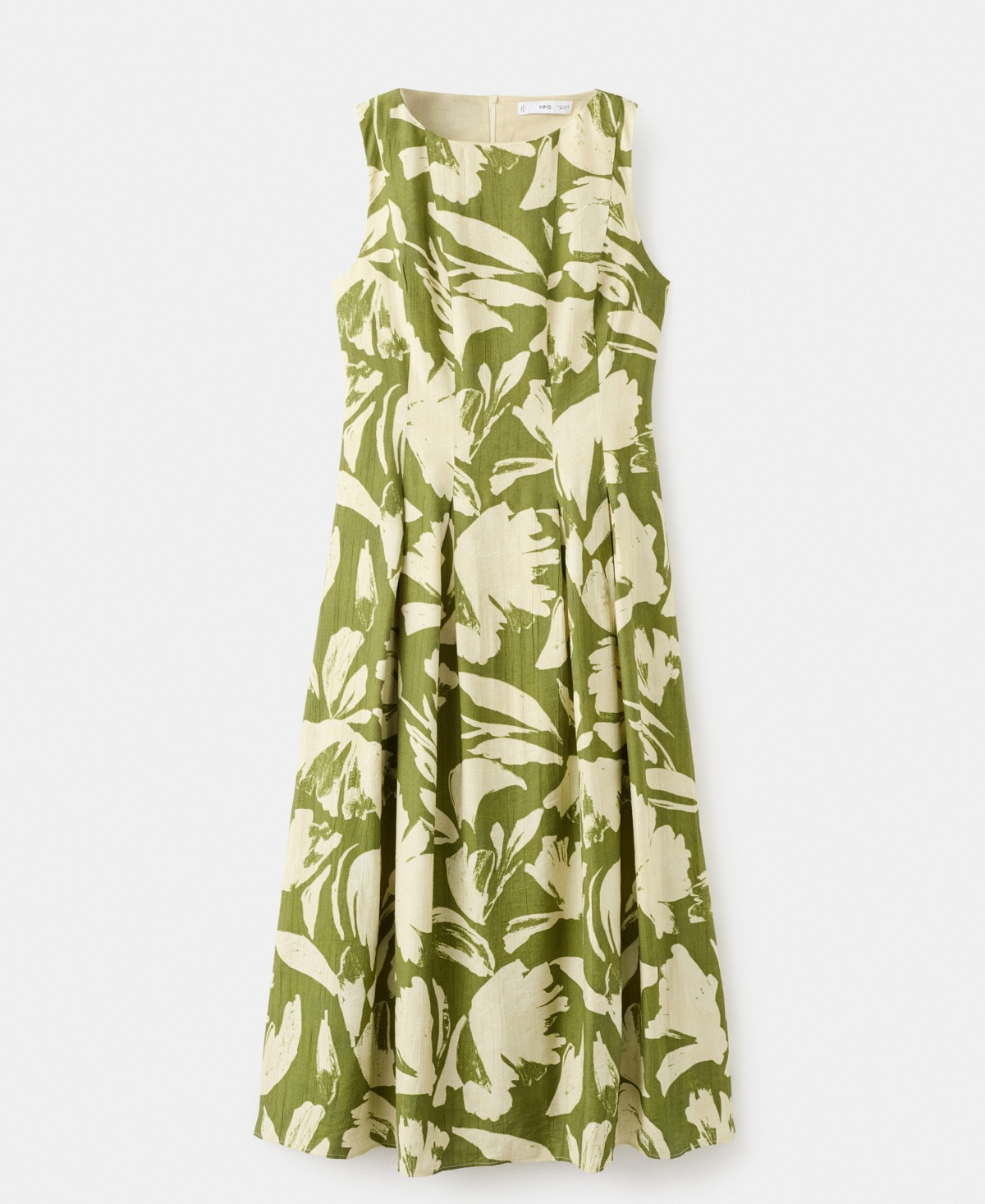 Mango Women's Floral-Print Flared Dress - Green | Macy's