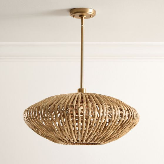 Woven Semi-Flush Mount (36.5") | Pottery Barn Teen