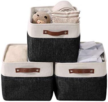 DECOMOMO Foldable Storage Bin | Rugged Canvas Fabric Cube Container with Handles | Great for Orga... | Amazon (CA)