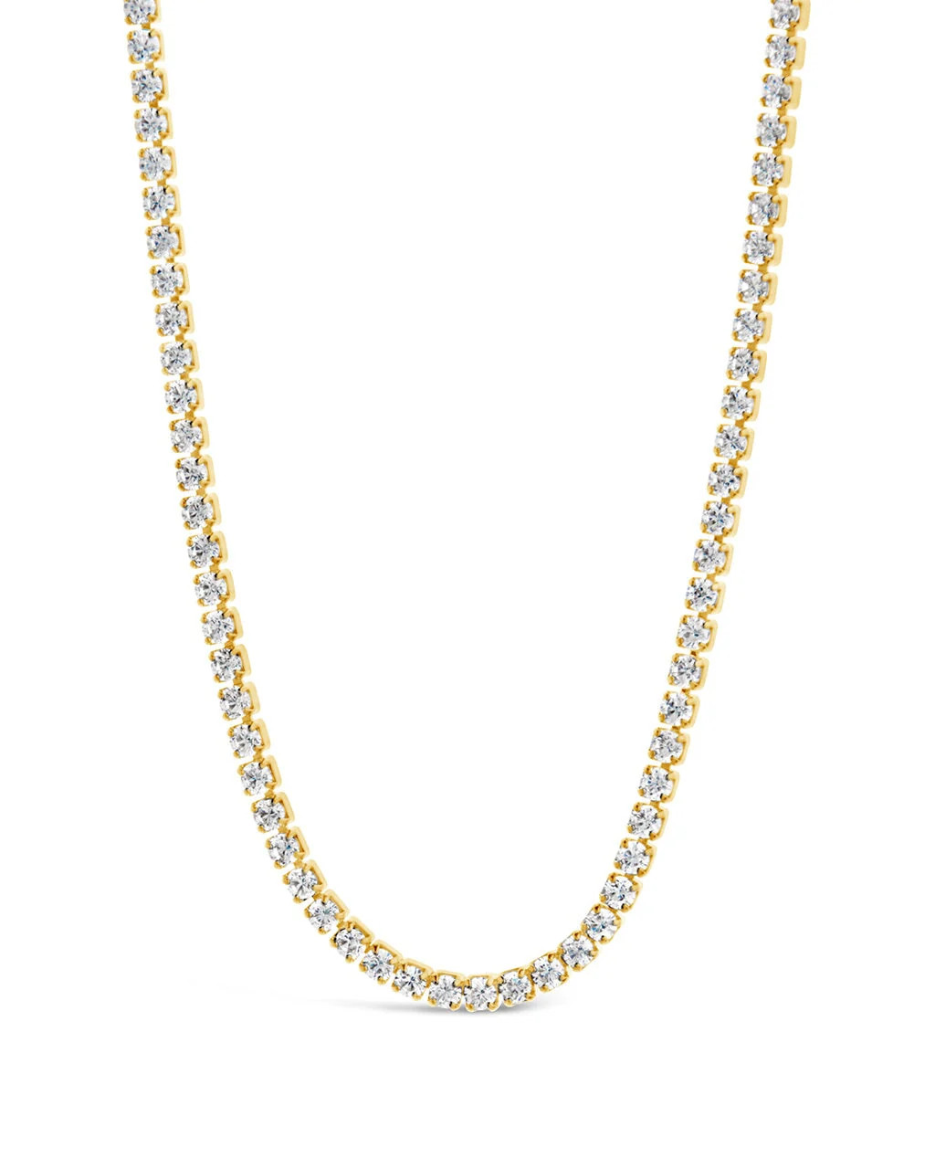 Dani Cubic Zirconia & Chain Tennis Necklace | Sterling Forever