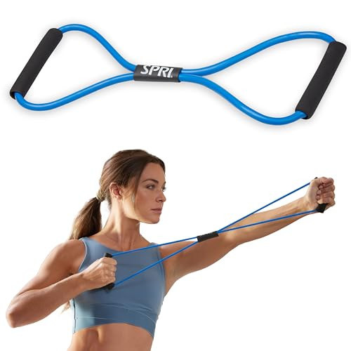 SPRI Ultra Toner Resistance Band Figure 8 Exercise Cord, Blue, Heavy | Amazon (US)