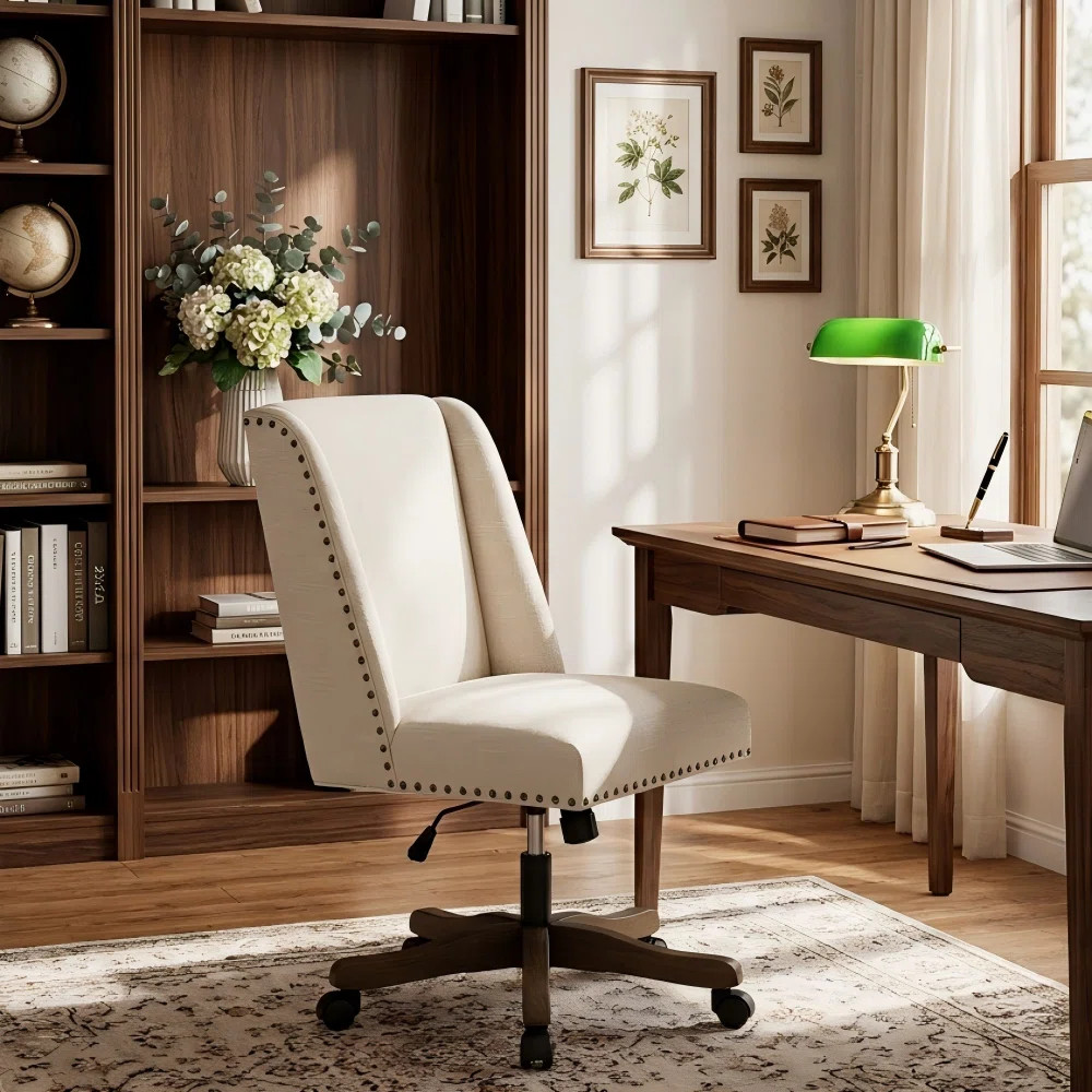 Red Barrel Studio\u00ae Mellins Swivel Chenille Upholstered Task Chair & Reviews | Wayfair | Wayfair North America