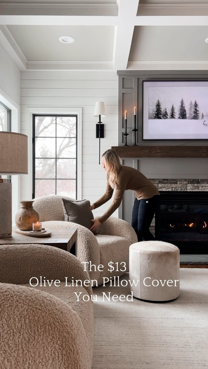 Linen-blend Cushion Cover curated on LTK
